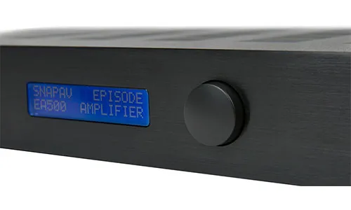 Front panel power button and VFD display